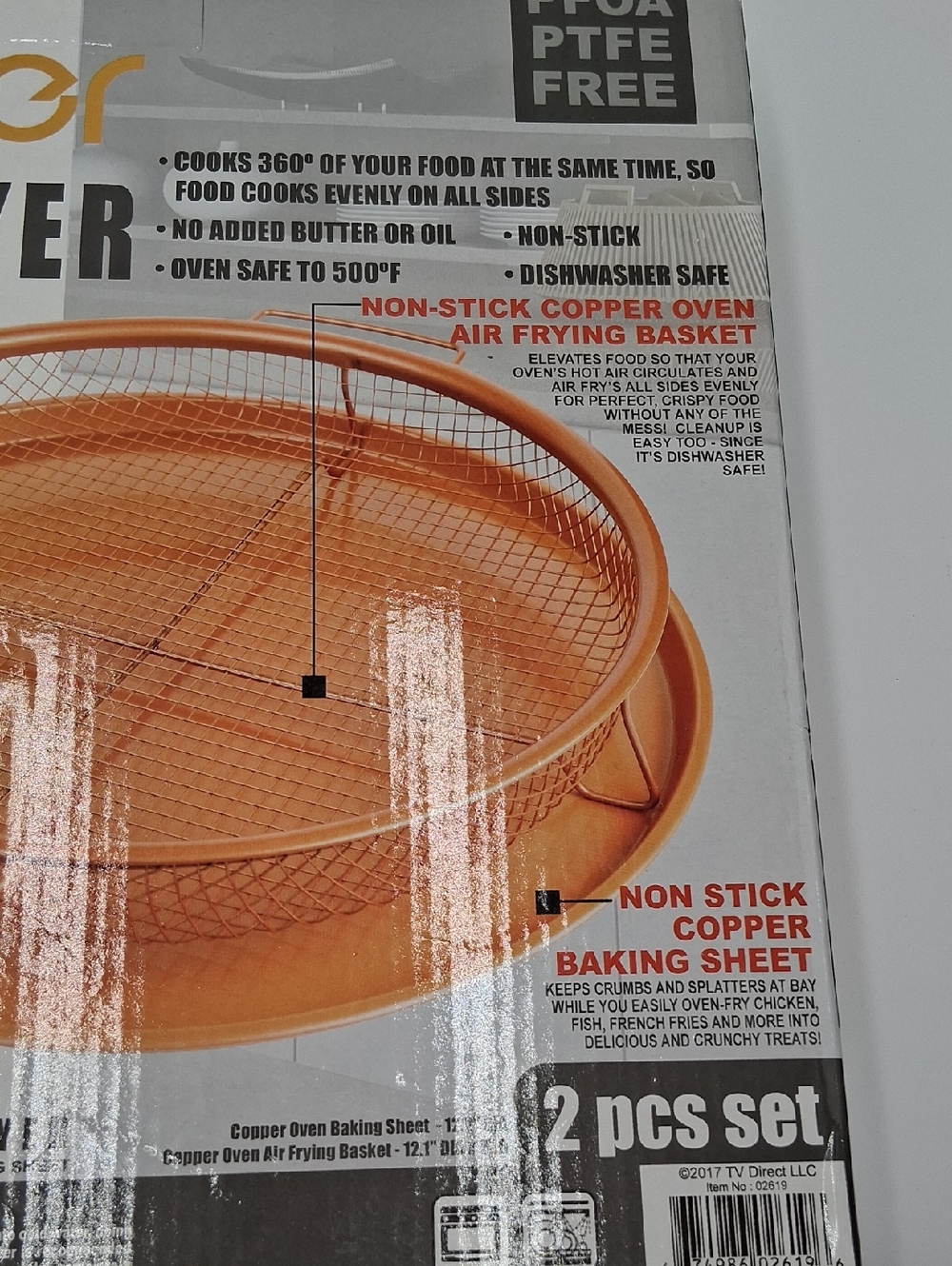 Copper Oven Air Fryer Baking Sheet Round - Picture 6 of 11